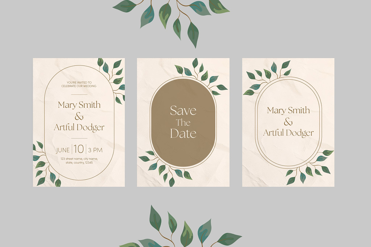 Elegant Wedding Invitation Suite, a Templates & Theme by studiogstock (Photo 1 of 4)