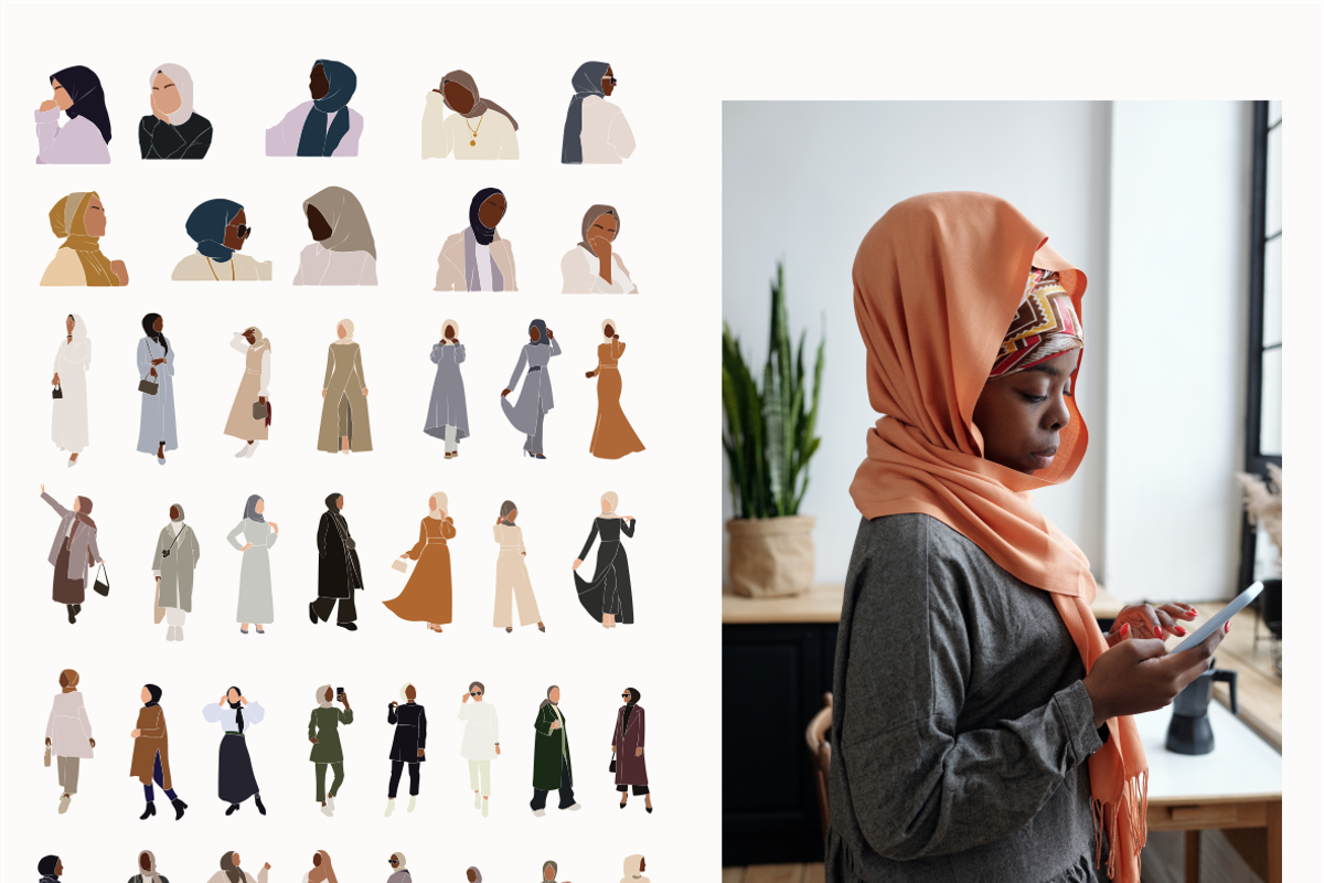 Muslim Girl- abstract illustrations, a Decorative Illustration by Yana_mide (Photo 4 of 10)