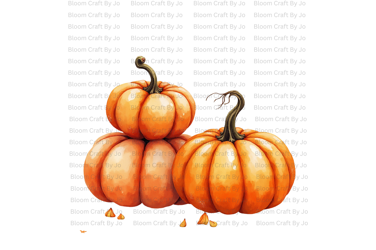 Dusty Orange Pumpkins, a Decorative Illustration by Bloom Craft Creations (Photo 12 of 12)
