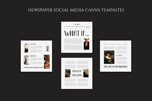 NEWSPAPER SOCIAL MEDIA CANVA PACK