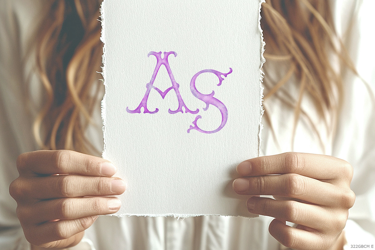 Monogram letters for wedding crest, a Decorative Illustration by GrafikBoutique (Photo 3 of 3)