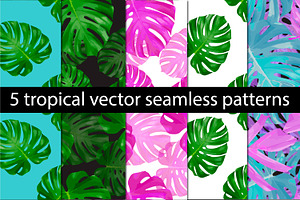 Tropical seamless patterns set