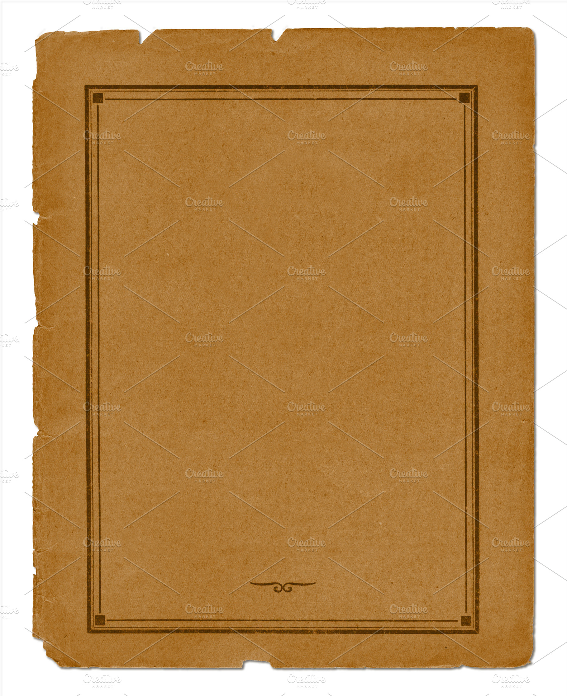 Brown paper frame isolated on white, a Background Photo by GoodGoods