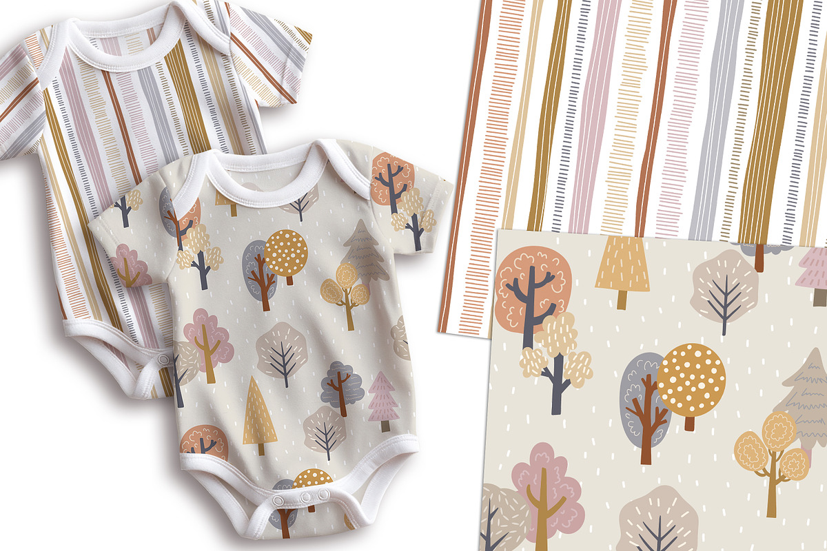 Seamless Kids Pattern Collection, a Pattern Graphic by PROTEA Watercolor Studio (Photo 5 of 8)