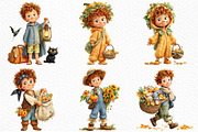 Whimsical Halloween Boy Clipart, a Seasonal Illustration by Craft Nest (Thumbnail 3 of 3)