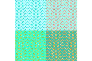 Mint & Mermaid Scales Digital Paper