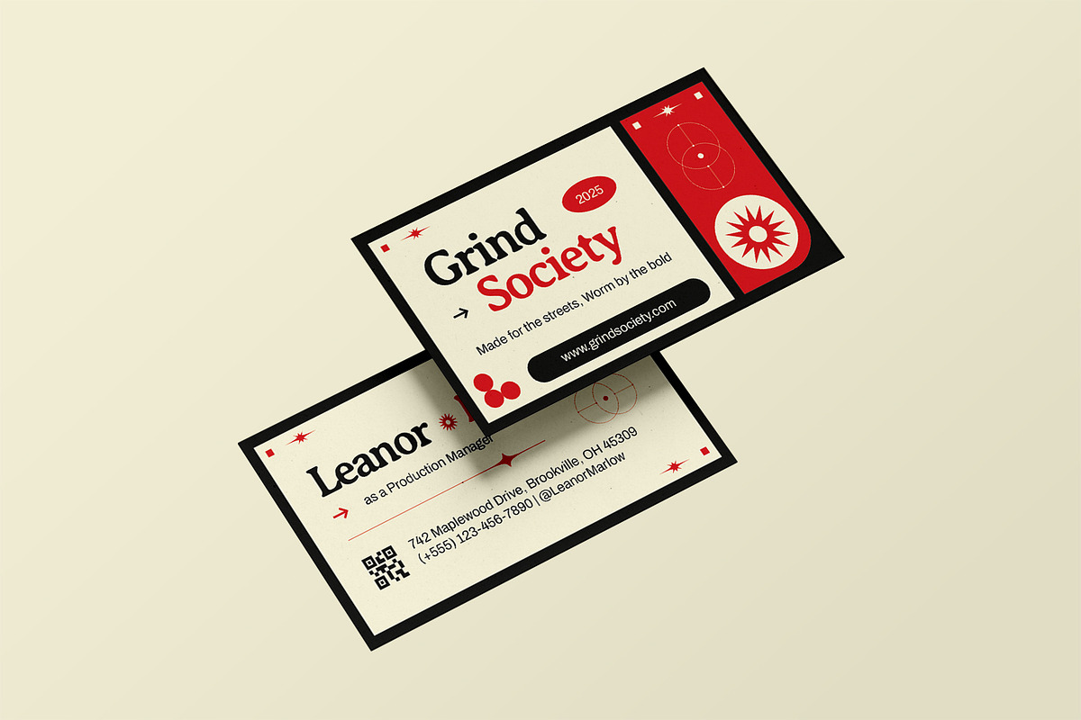 Grind Society - Business Card, a Business Card Template by StreaksideStd (Photo 2 of 3)