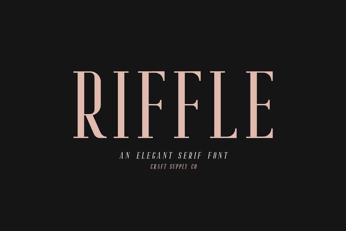 Riffle Font Family, a Serif Font by Craft Supply Co. (Photo 11 of 11)