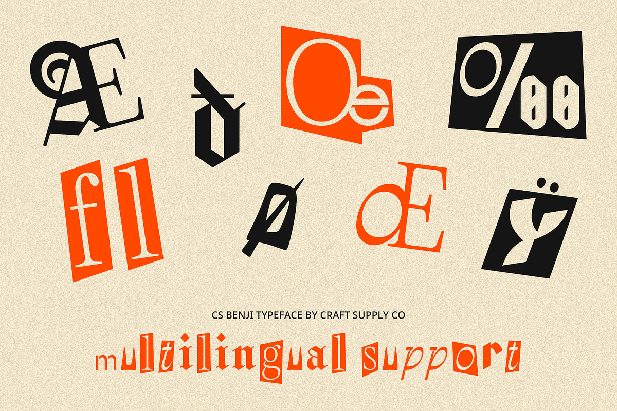 CS Benji – Collage Font, a Sans Serif Font by Craft Supply Co. (Photo 7 of 8)