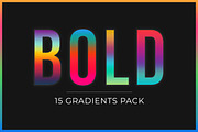BOLD - 15 Creative Gradients, a Gradient Add-On by Gromov Design (Thumbnail 1 of 3)