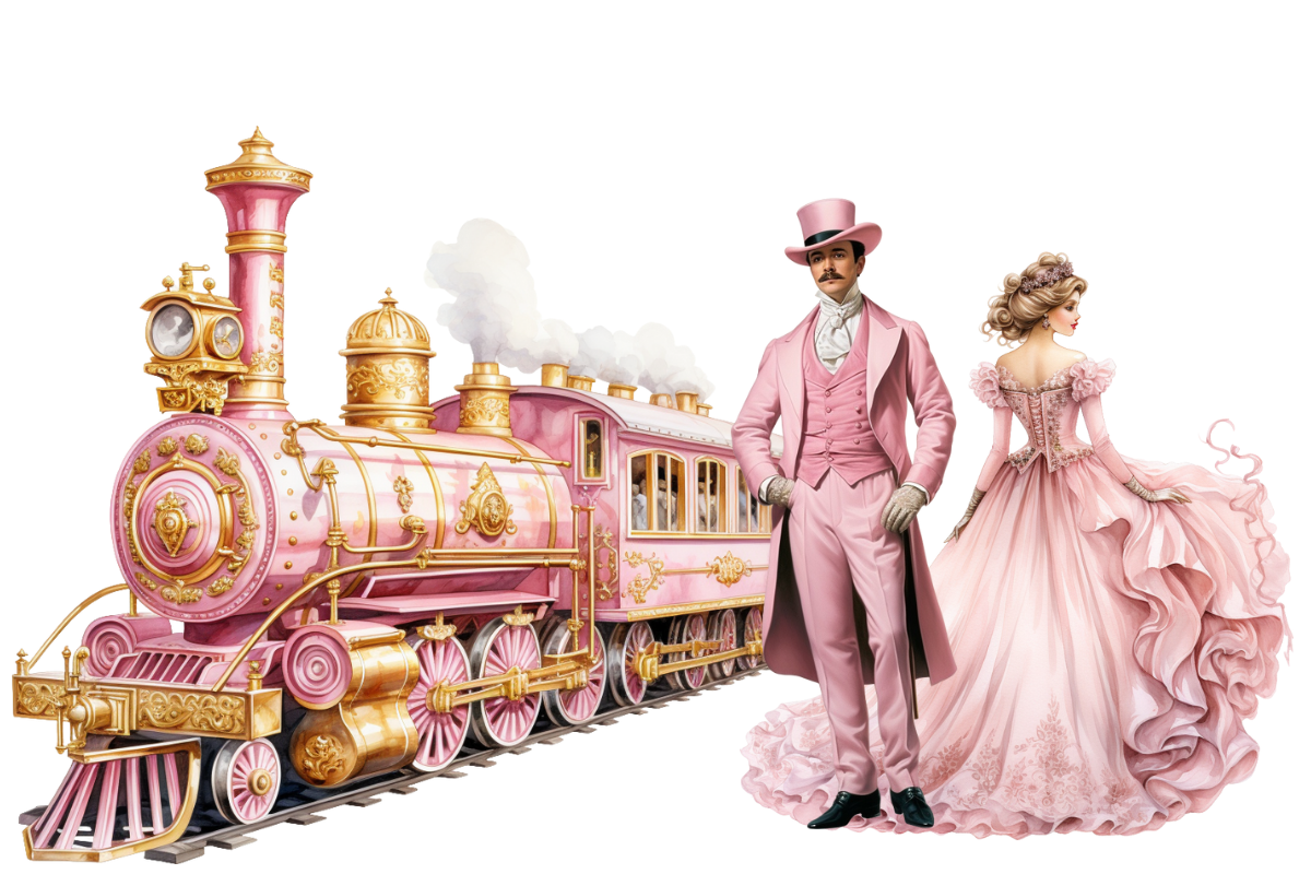Pink & Gold Royal Victorian Clipart, an Object Illustration by Digital Xpress (Photo 2 of 10)