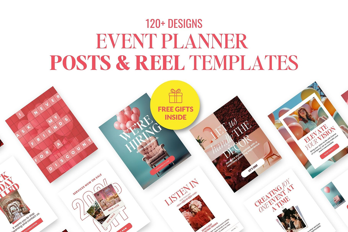 Event Planner Instagram Templates, a Social Media Template by InkBlue Templates (Photo 1 of 10)