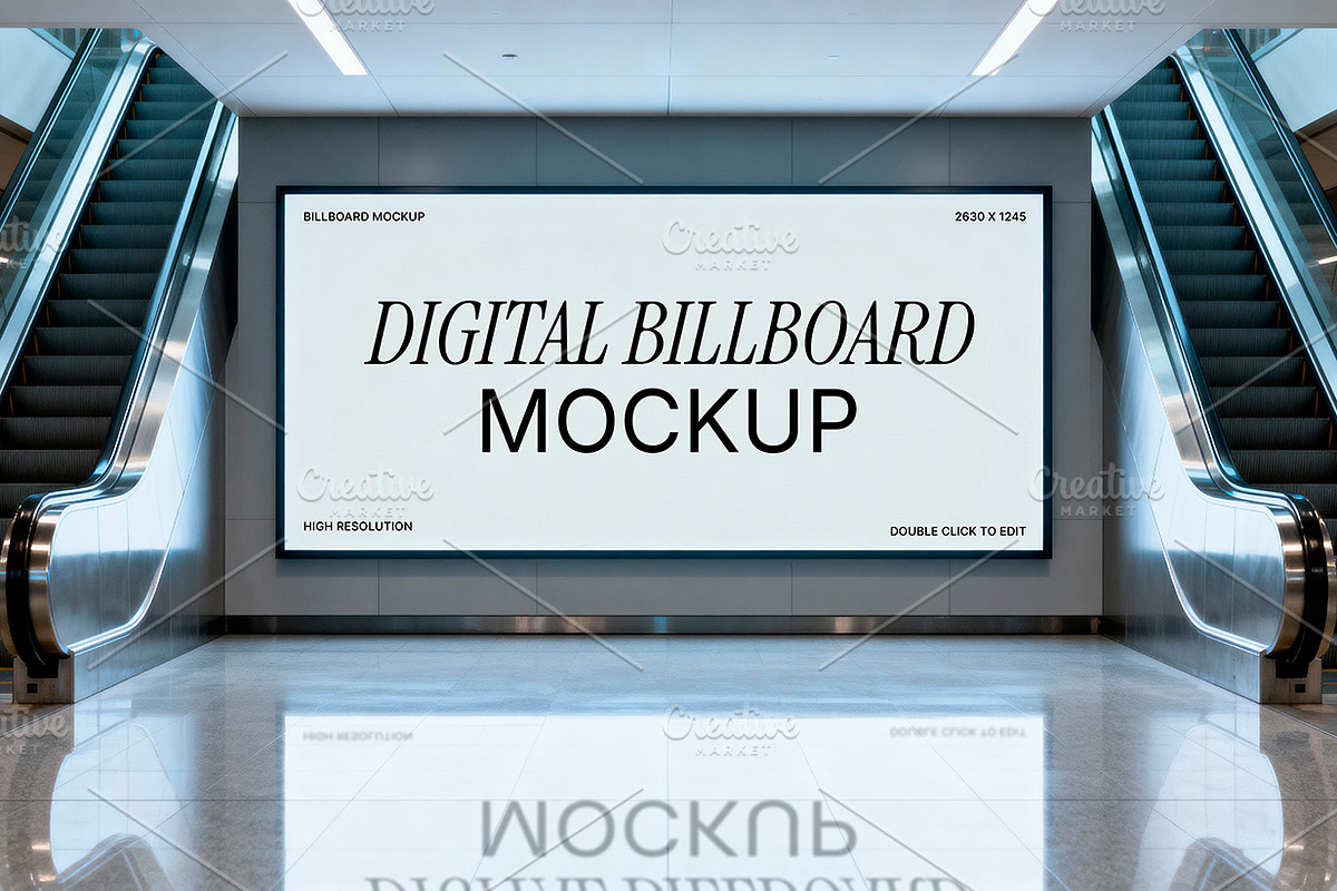 Digital Screen Mockup Shopping Mall, an Advertising Mockup by rodrigofkaminski (Photo 1 of 3)