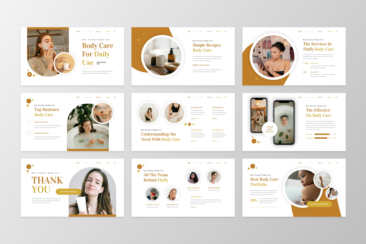 Fluffy - Body Care PowerPoint, a Presentation Template by GraphauseProject (Photo 5 of 6)
