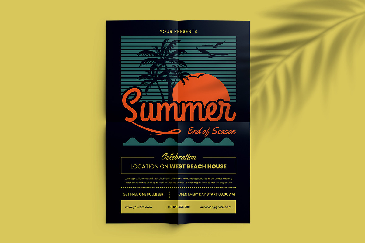 Summer Party Flyer/Poster Template, a Flyer Template by VictorThemes