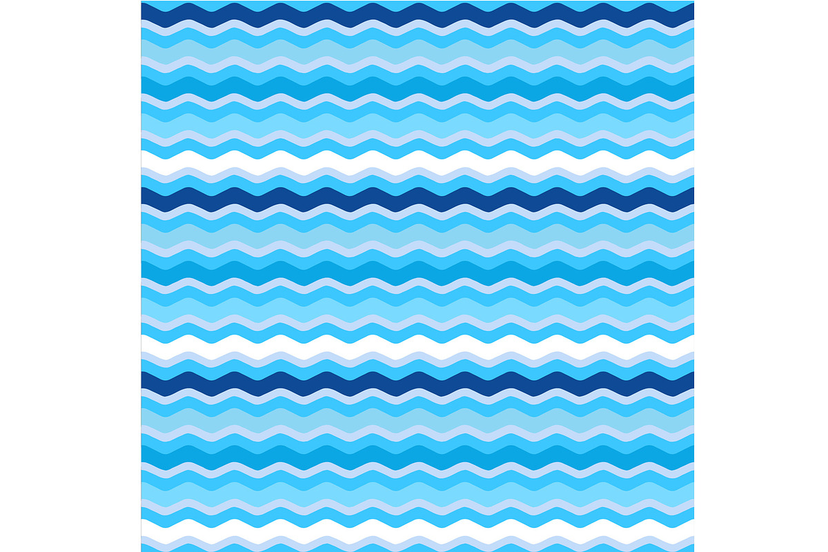 Blue Waves Stripe Seamless Pattern, a Pattern Graphic by Sharon Schwalbe (Photo 3 of 4)