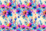 Dreamy Neon Floral Patterns, a Pattern Graphic by Art Sproot (Thumbnail 7 of 7)