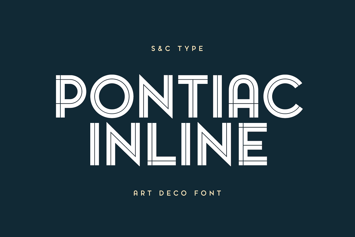 Pontiac Inline, a Sans Serif Font by S&C Type (Photo 1 of 8)