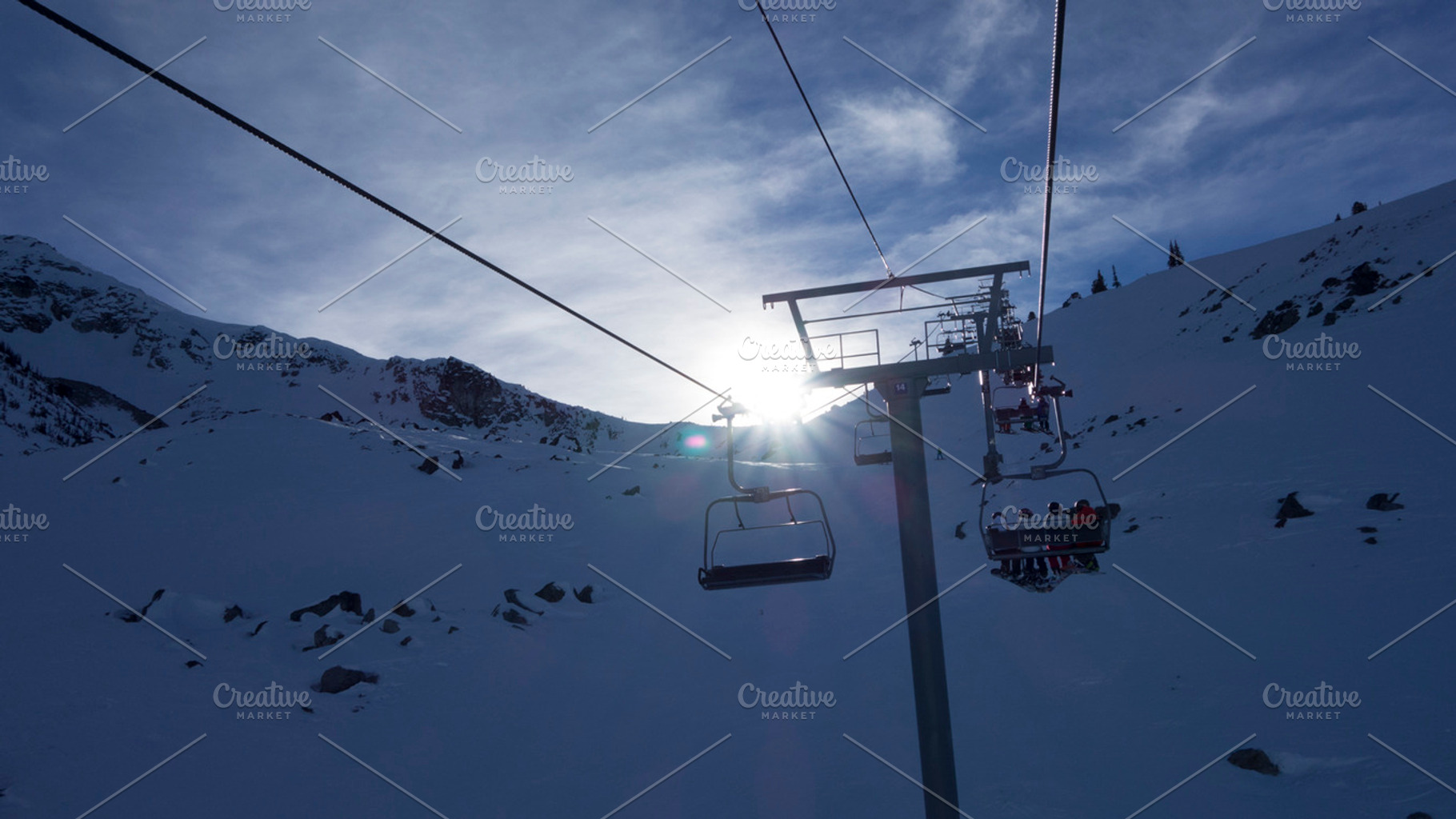 Ski lift. Up and up!, an Architecture Photo by Amazing Photography