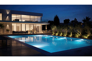 floating swimming pool lights ai, a Technology Photo by pikepicture