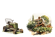 Vintage Garden Clipart, an Object Illustration by Digital Xpress (Thumbnail 3 of 3)