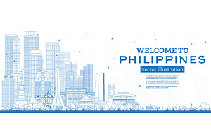 Outline Welcome To Philippines City