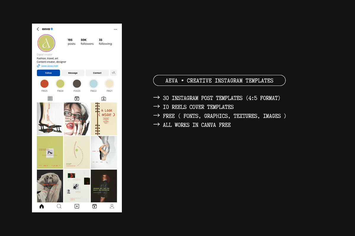 AEVA • CREATIVE INSTAGRAM TEMPLATES, a Social Media Template by rainbojelia (Photo 16 of 18)