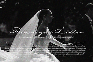 Midnight Letter - Handwritten Script, a Handwritten Font by Lilithcollageart