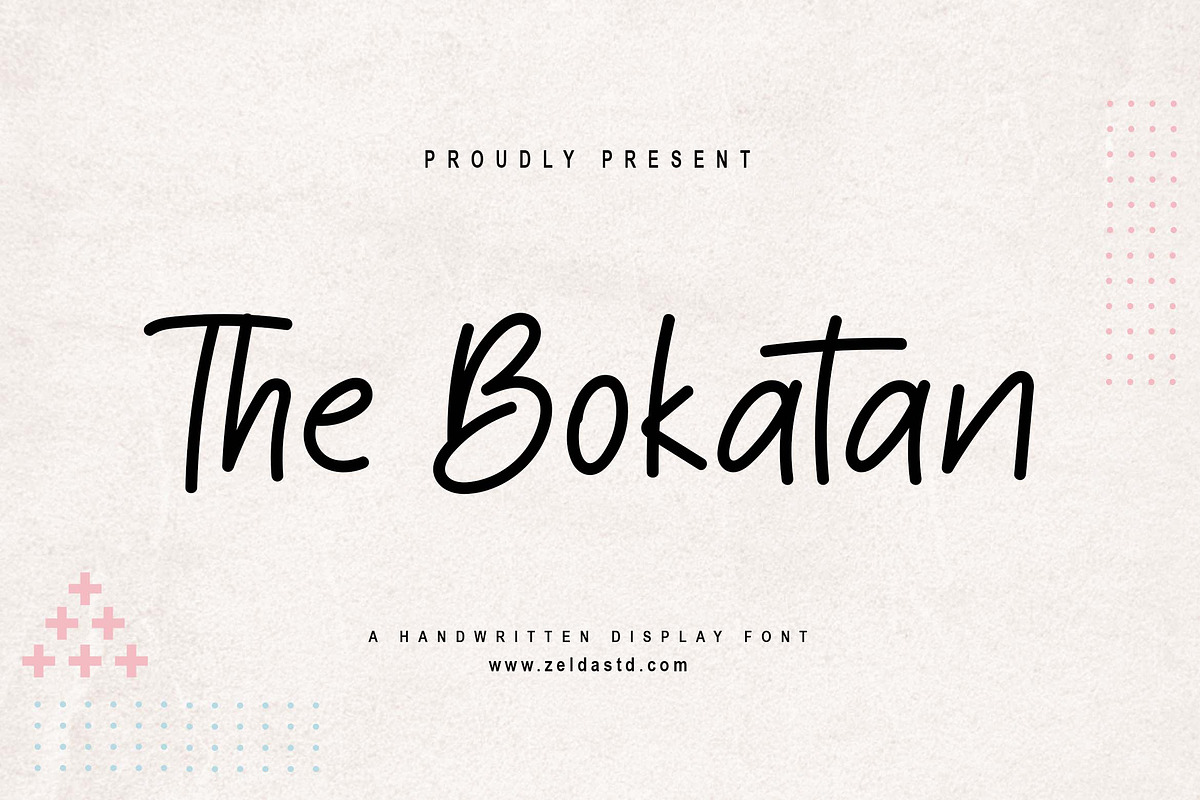 The Bokatan Font, a Script Font by Zelda Graphic (Photo 1 of 6)