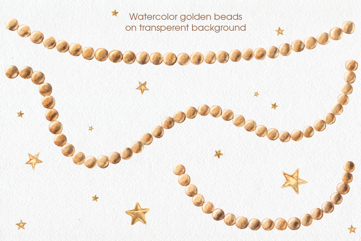 Golden Bows, Ribbons & Beads, a Decorative Illustration by Anastasia Koba (Photo 3 of 4)