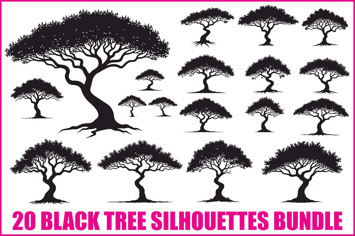 Wild Forest Tree Clipart Set, an Illustration by balal (Photo 1 of 20)