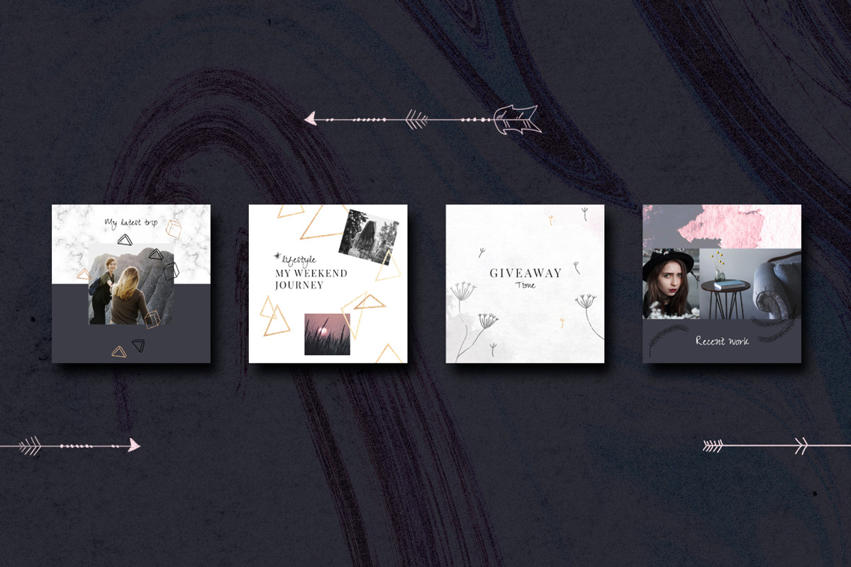 ANIMATED Instagram Posts-Boho chic, a Social Media Template by CreativeFolks (Photo 5 of 7)