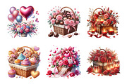 Valentines Basket Clipart Bundle, an Illustration by SinaCreation (Thumbnail 4 of 11)