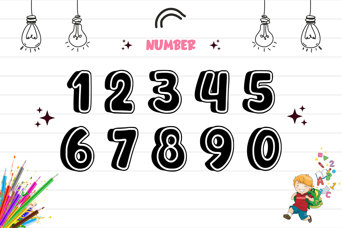 Hello Birthday - Display Font, a Font by KiddoGlyphs Studio (Photo 5 of 5)