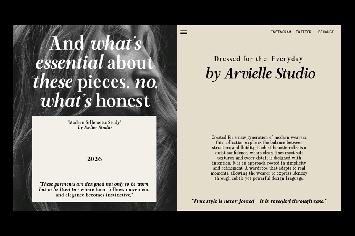 Arviel – Bold Editorial Serif Family, a Serif Font by roomspace creative lab (Photo 9 of 13)