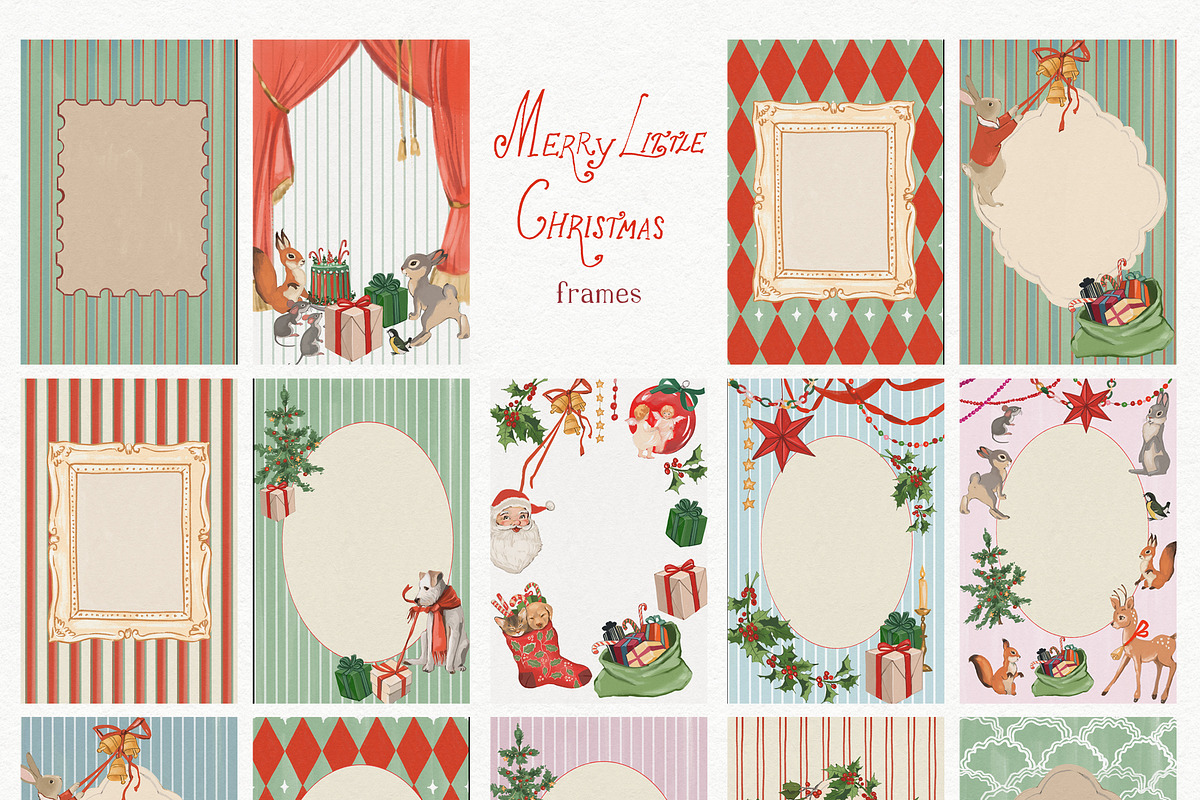 Vintage Christmas Illustrations, a Decorative Illustration by whiteheartdesign (Photo 2 of 22)