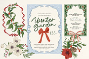 Winter Garden vector flowers frames, an Object Graphic by Yuliya Derbisheva (Thumbnail 1 of 11)