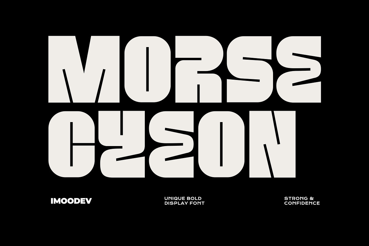 Morse Cyeon - Bold Display Font, a Sans Serif Font by Imoodev (Photo 1 of 7)