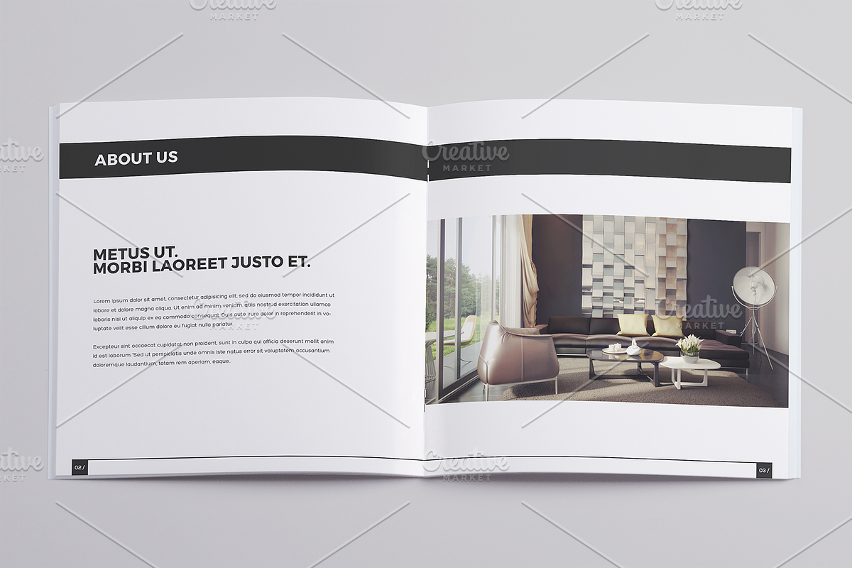 Minimal Interior Design Brochure, a Brochure Template by ShapShapy