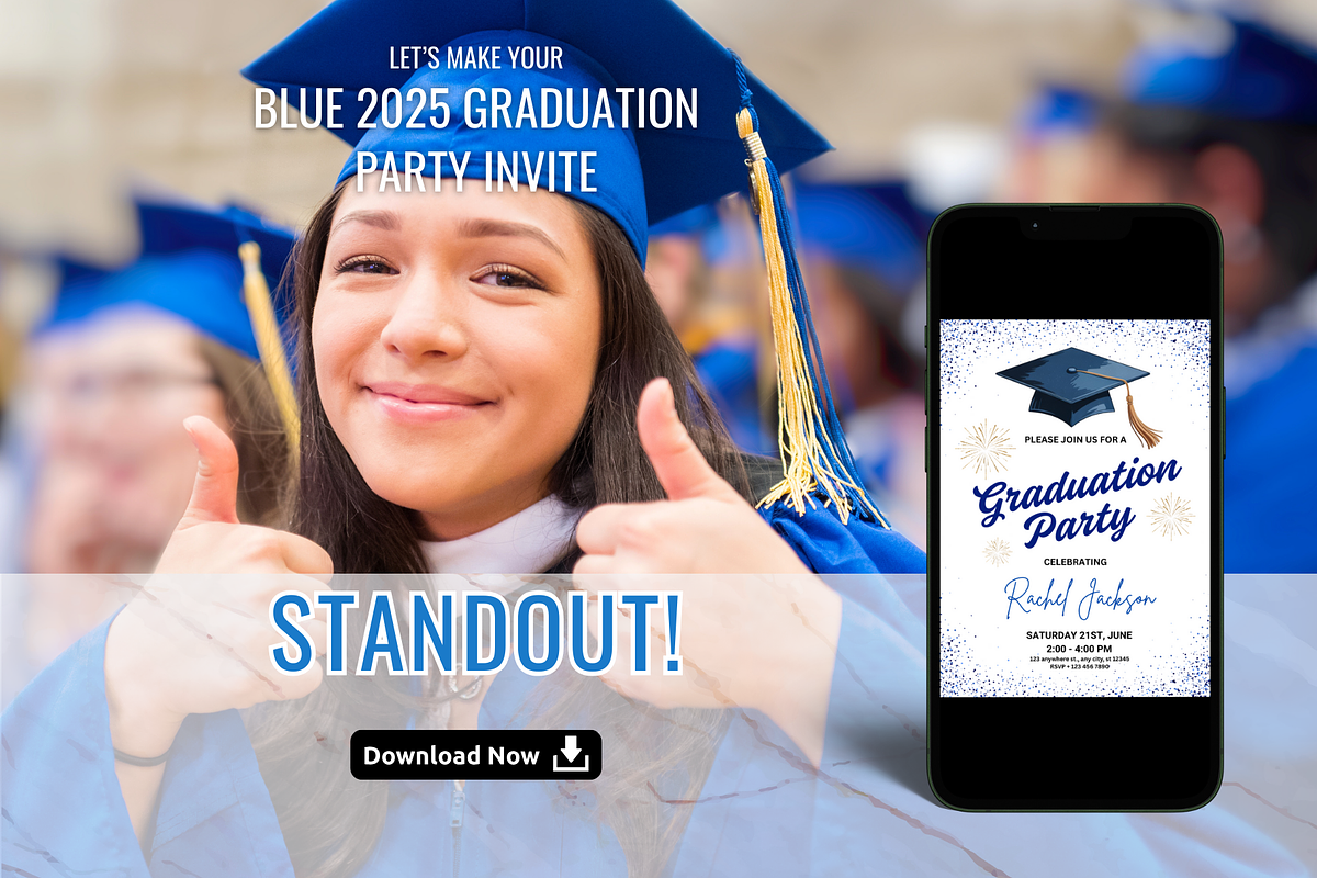 Blue Graduation Invitation, an Invitation Template by Earth5168 (Photo 8 of 9)
