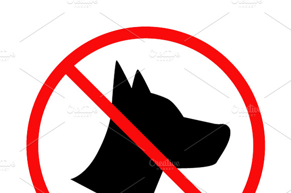 No Dogs Allowed Forbidden Sign