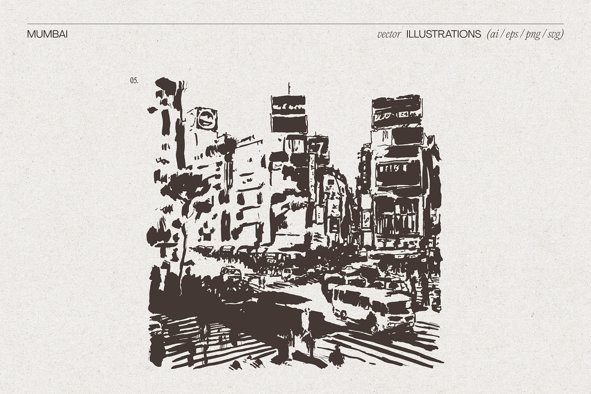 Tokyo Streets Crossing Sketches, a Work Illustration by TheMountBirdStudio (Photo 5 of 7)