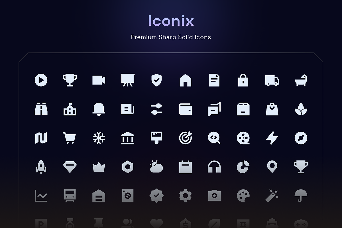 Iconix - Premium Sharp Solid Icons, a Solid Icon by KushJain (Photo 2 of 7)