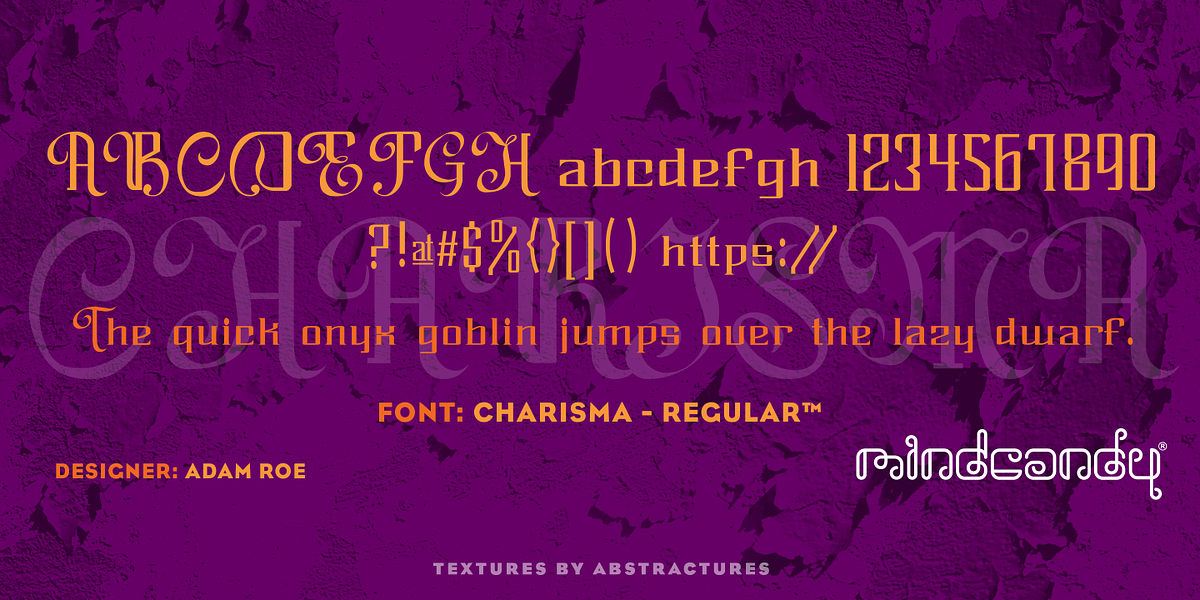 Charisma™, a Blackletter Font by MINDCANDY (Photo 1 of 2)
