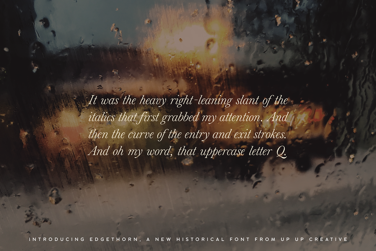 Edgethorn Italic Serif Font, a Serif Font by Up Up Creative (Photo 4 of 17)
