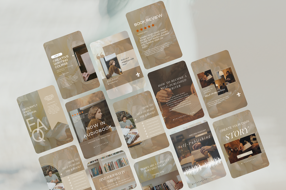 Author social media template bundle, a Social Media Template by Petite Zakka Boutique (Photo 3 of 10)