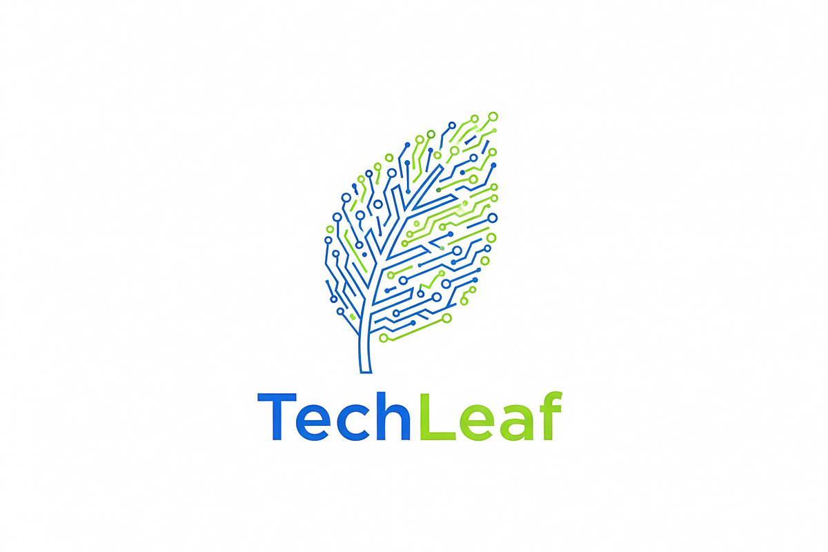 Tech Leaf Logo, a Branding & Logo Template by Logocreative (Photo 1 of 2)
