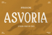 Asvoria – Stylish Serif, a Serif Font by Craft Supply Co. (Thumbnail 1 of 8)