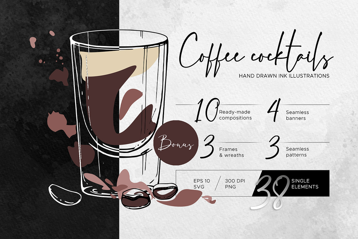 Coffee cocktails, a Food Illustration by MsFlaffy (Photo 1 of 12)