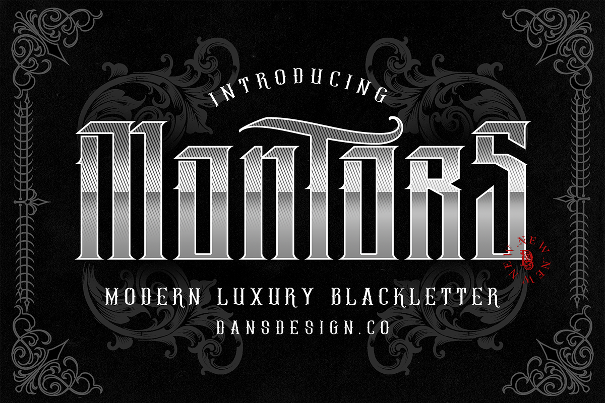 MONTORS MODERN BLACKLETTER, a Blackletter Font by dansdesign (Photo 1 of 7)